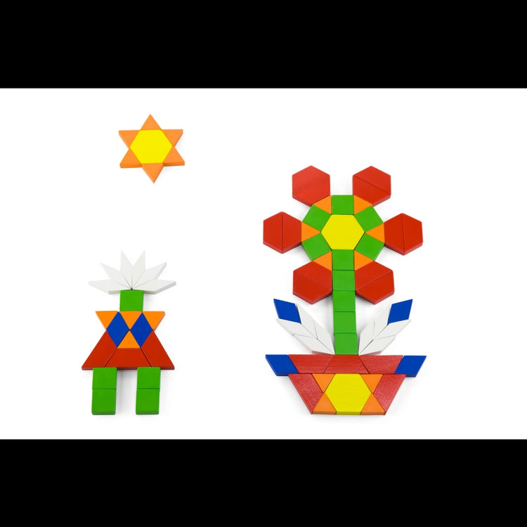 Wooden Geometric Shape Blocks- 250 Pcs