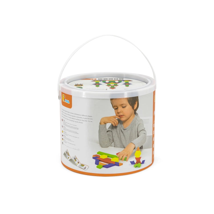 Wooden Geometric Shape Blocks- 250 Pcs