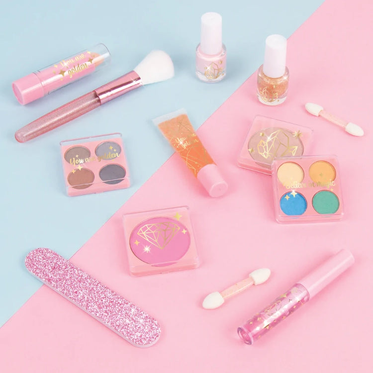 Deluxe Mirrored Vanity & Cosmetic Set- 14 Pcs