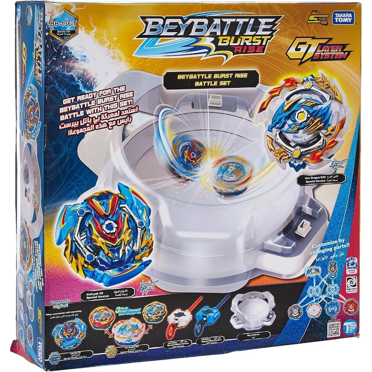 BeyBattle Burst Rise Battle Set Sword Valtryek V5 And Ace Dragon DX5