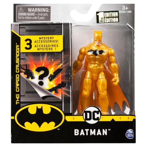 DC Batman, 4-Inch Defender Batman Action Figure- Gold
