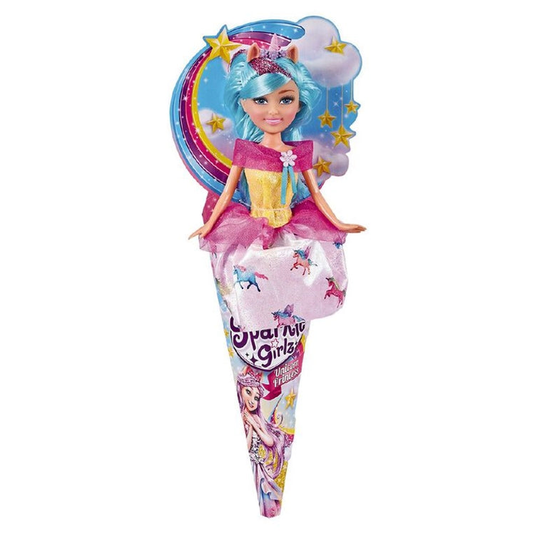 Sparkle Girlz Unicorn Princess Doll In A Cone Asst