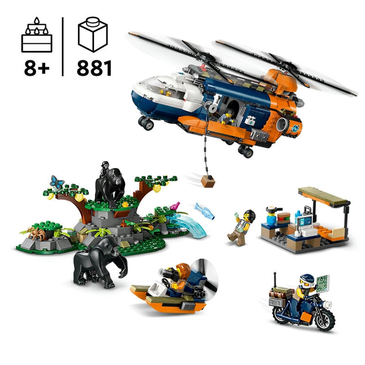 Jungle Explorer Helicopter at Base Camp- 881 Pcs