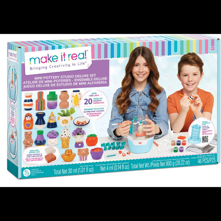 Mini Pottery Studio Deluxe Set- 46 Pcs