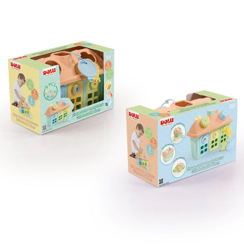 Shape Sorter Happy House with Lockable Doors (New)