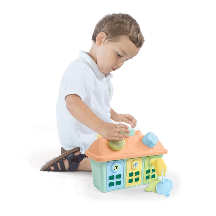 Shape Sorter Happy House with Lockable Doors (New)