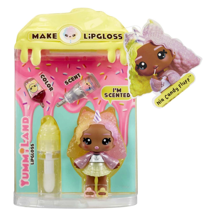 Yummiland Lipgloss Small Doll- Series 2- Nia Candy Fluff