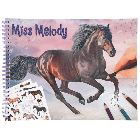 Miss Melody Horse Themed Colouring Book