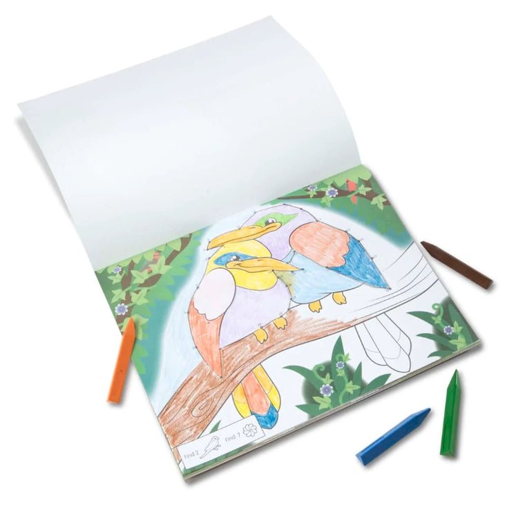 ABC 123 Dot-to-Dot Coloring Pad– Wild Animals