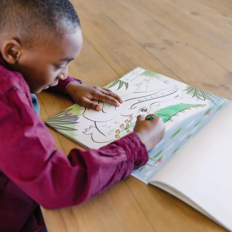 ABC 123 Dot-to-Dot Coloring Pad– Wild Animals