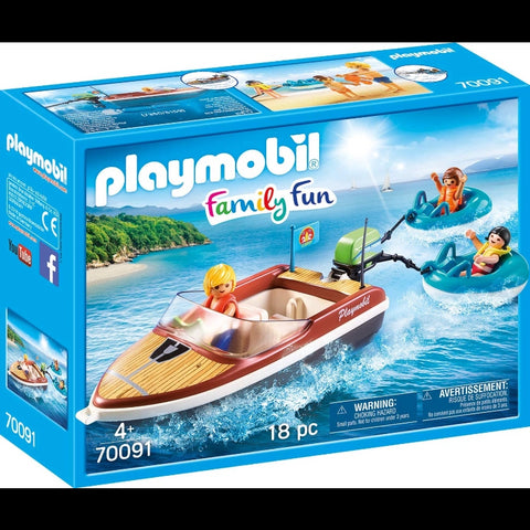 Speedboat With Tube Riders- 18 Pcs