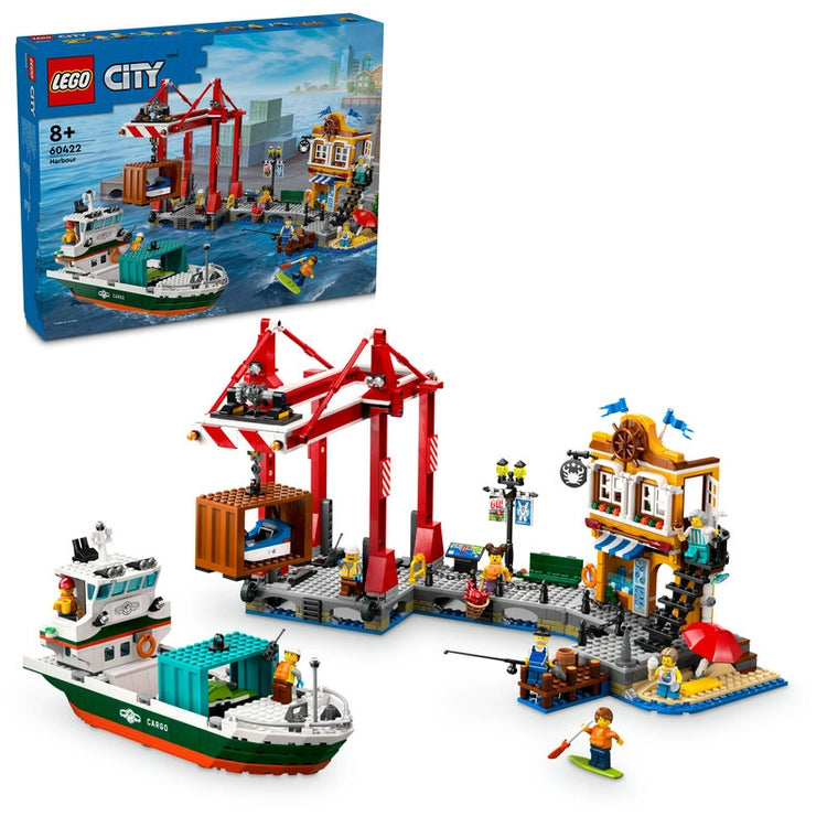 Seaside Harbor with Cargo Ship - 1226 Pcs