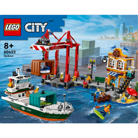 Seaside Harbor with Cargo Ship - 1226 Pcs