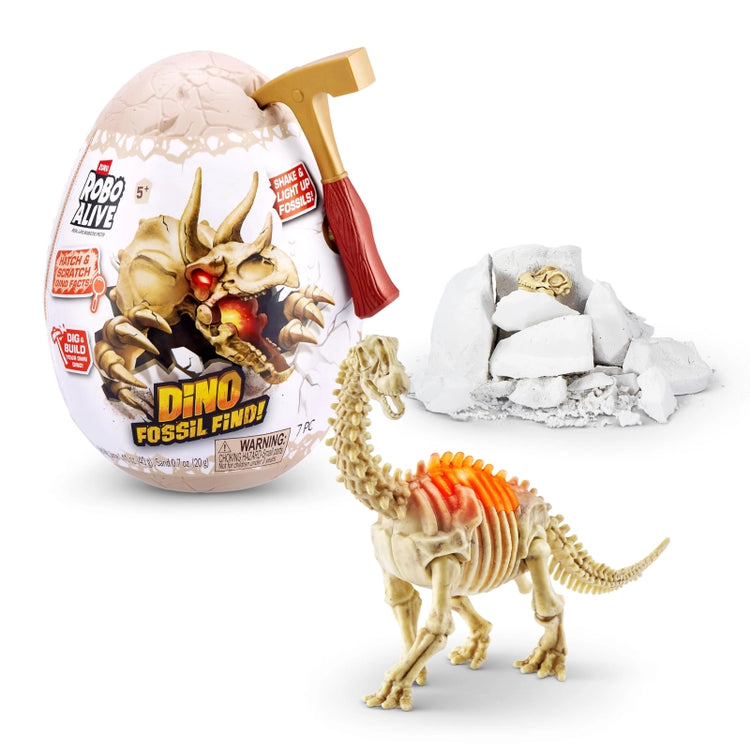 Robo Alive Dino Fossil Find Mini Surprise Egg Series 1 Asst.- 6 Pcs- PDQ