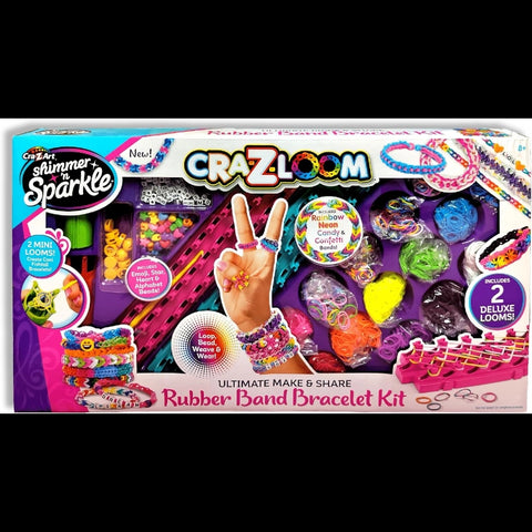 Shimmer 'n Sparkle Cra-Z-Loom Rubber Band Bracelet Kit