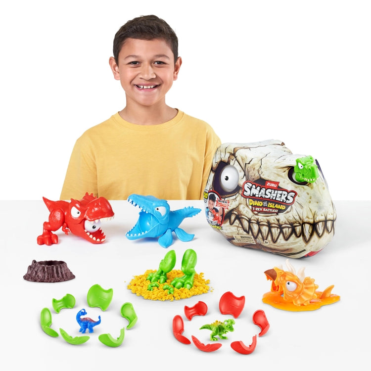 Smashers Dino Island T-Rex Battle Playset (Medium) (S1)