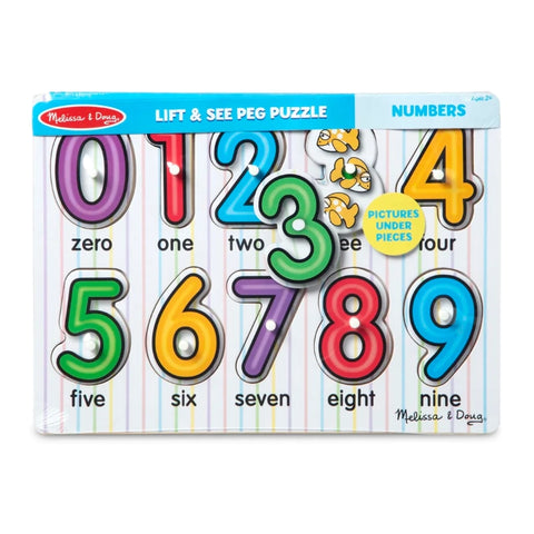 See-Inside Numbers Peg Puzzle- 10 pieces