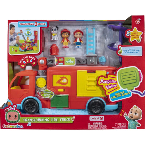 CoComelon Feature Vehicle- Deluxe Transforming Fire Truck