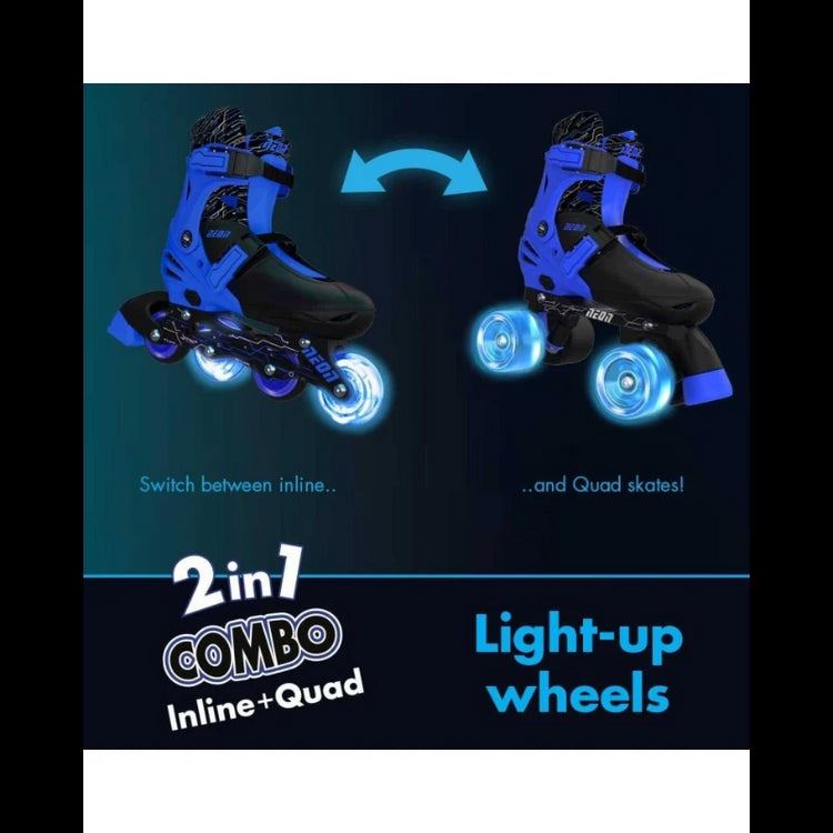 Neon Combo Skates 2-in-1 Blue/Black