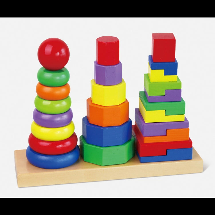 Wooden Geometric Stacker