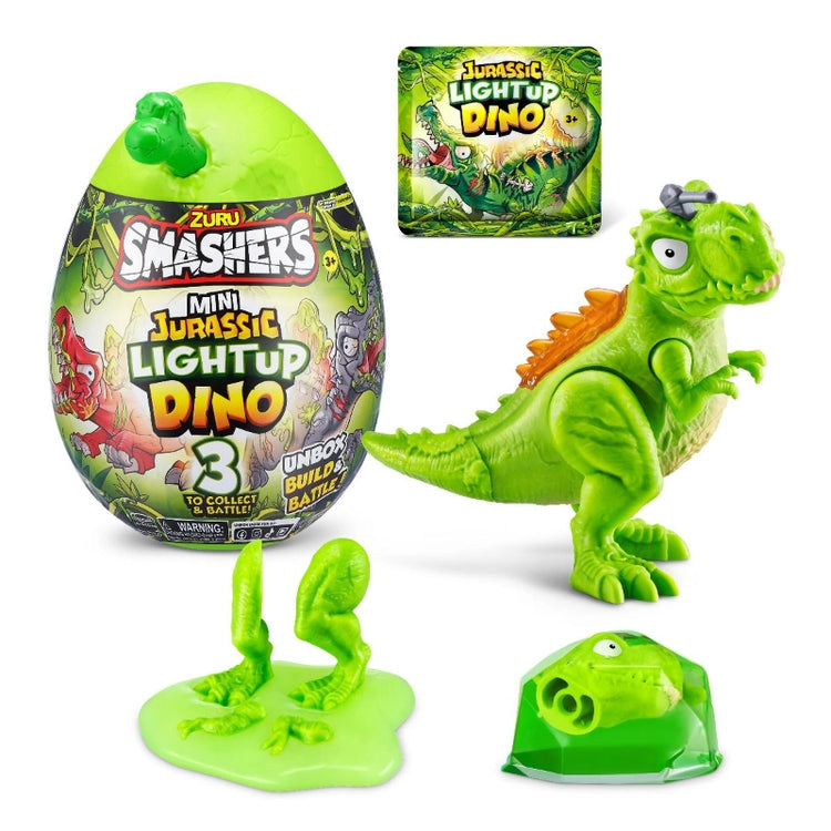 Smashers Jurassic- Series 1 Mini Light-Up Dino- PDQ