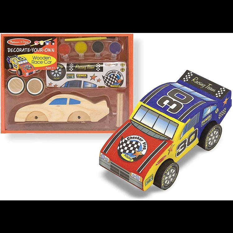 Decorate-Your-Own Wooden Race Car