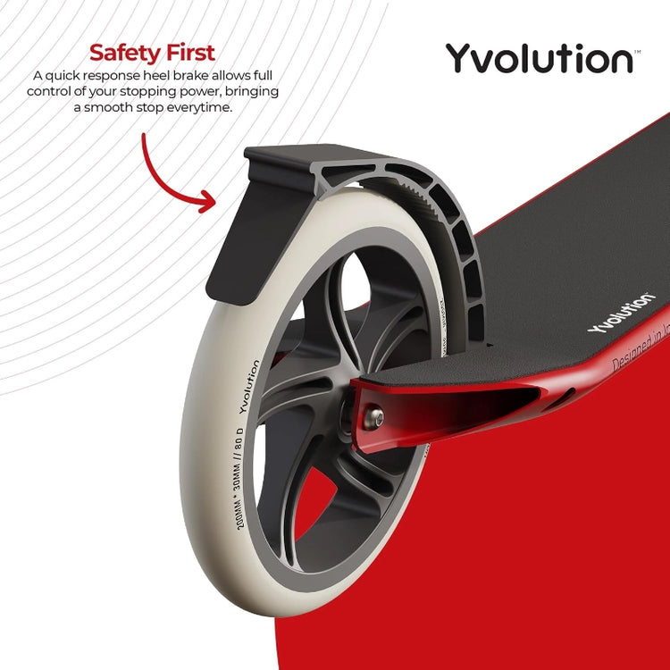 Yvolution 2 Wheel Scooter S200- Red