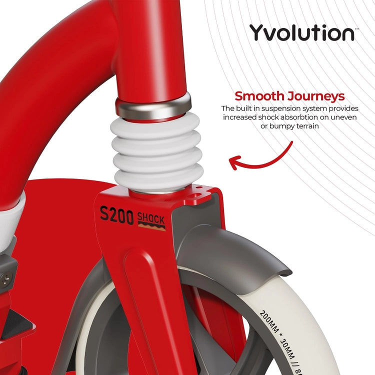 Yvolution 2 Wheel Scooter S200- Red