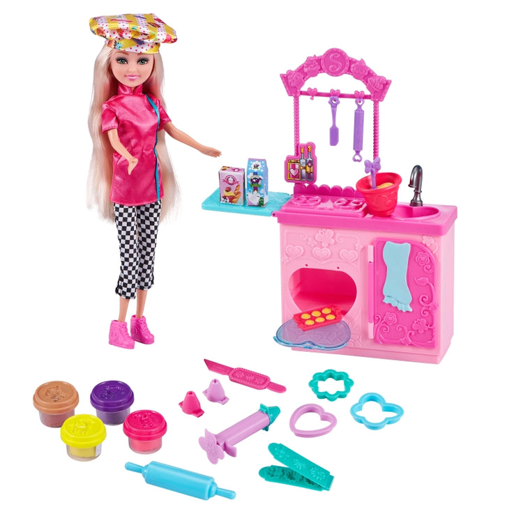 Sparkle Girlz Bake Off Doll Set- 30 Pcs