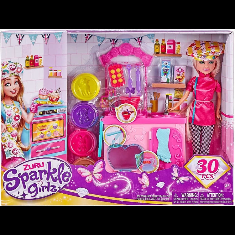 Sparkle Girlz Bake Off Doll Set- 30 Pcs