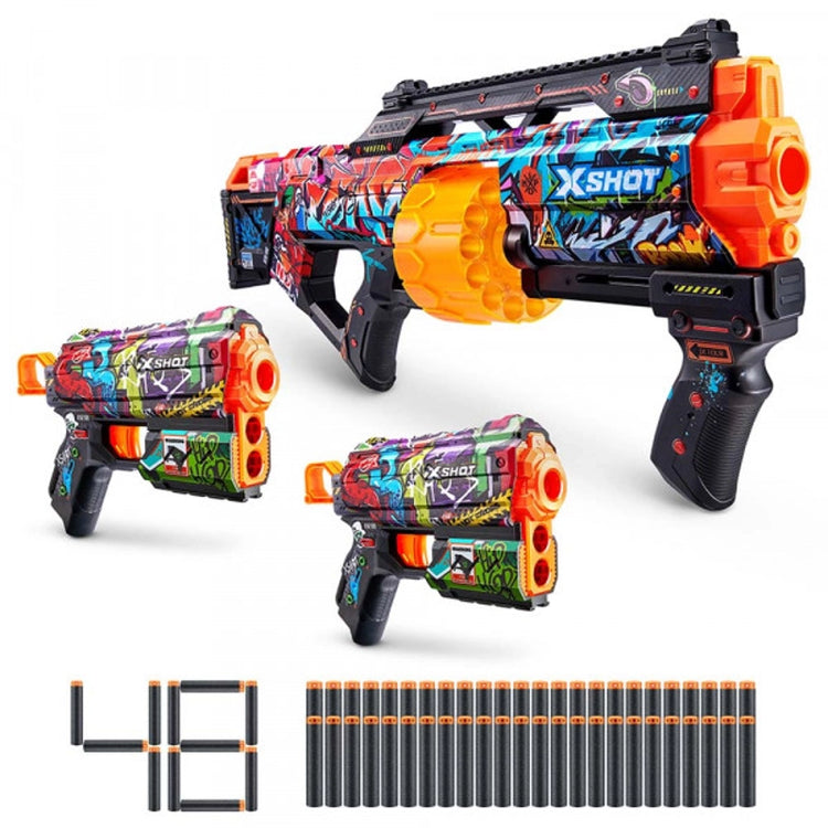 X-Shot Skins Mix Combo Pack Last Stand and 2 Flux Blasters (48 Darts)