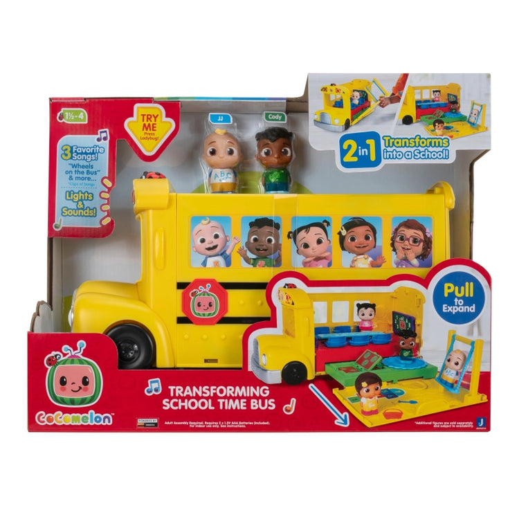 CoComelon Transforming 2-in-1 School Time Bus