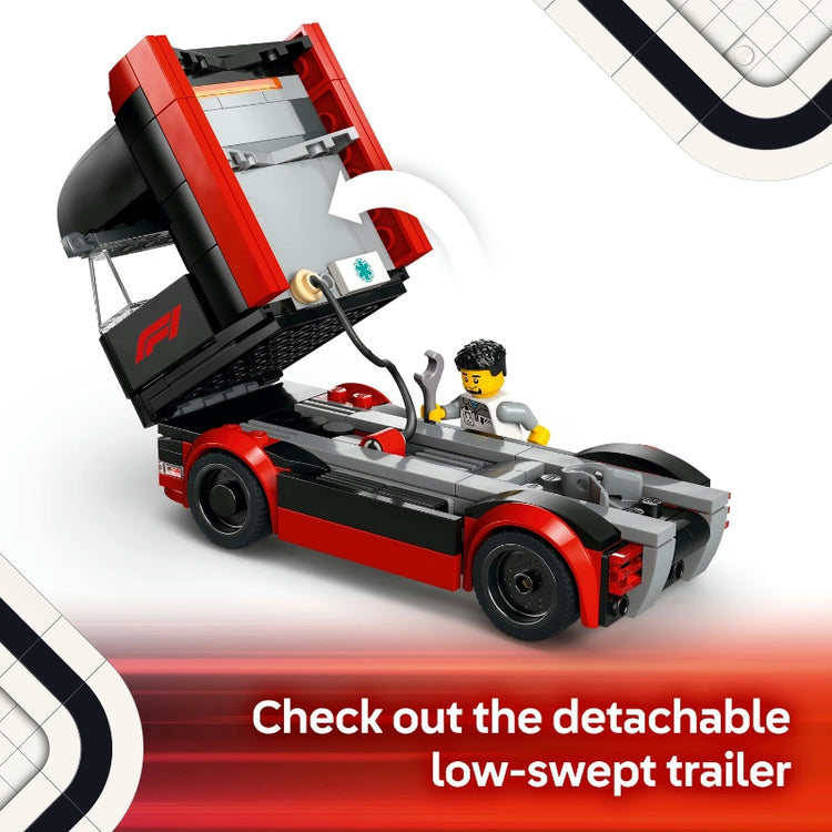 F1® Truck with RB20 & AMR24 F1® Cars- 1086 Pcs