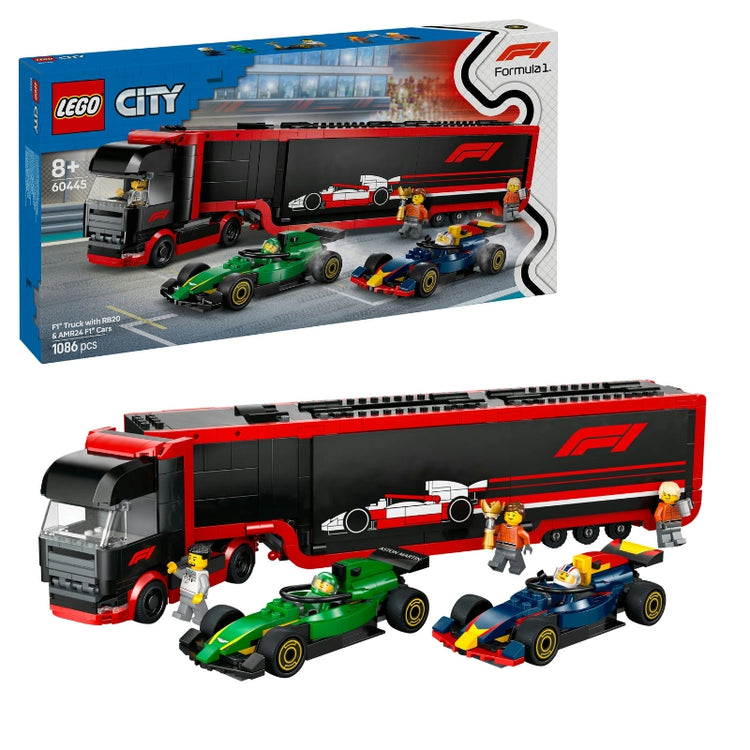 F1® Truck with RB20 & AMR24 F1® Cars- 1086 Pcs