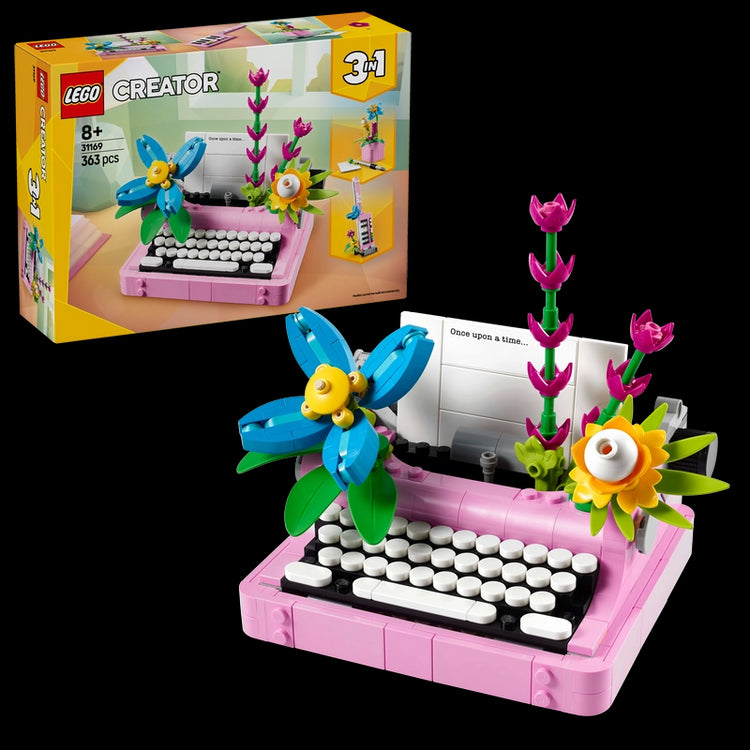 Typewriter with Flowers- 363 Pcs