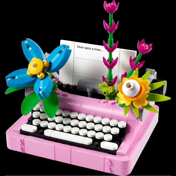 Typewriter with Flowers- 363 Pcs