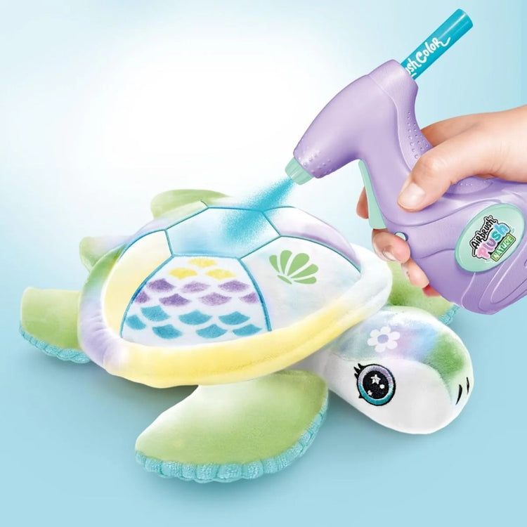 Airbrush Plush Nature- Green Turtle