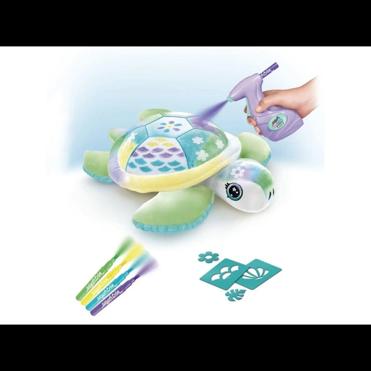 Airbrush Plush Nature- Green Turtle