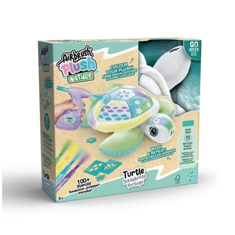 Airbrush Plush Nature- Green Turtle