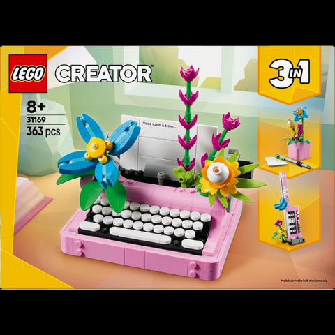 Typewriter with Flowers- 363 Pcs
