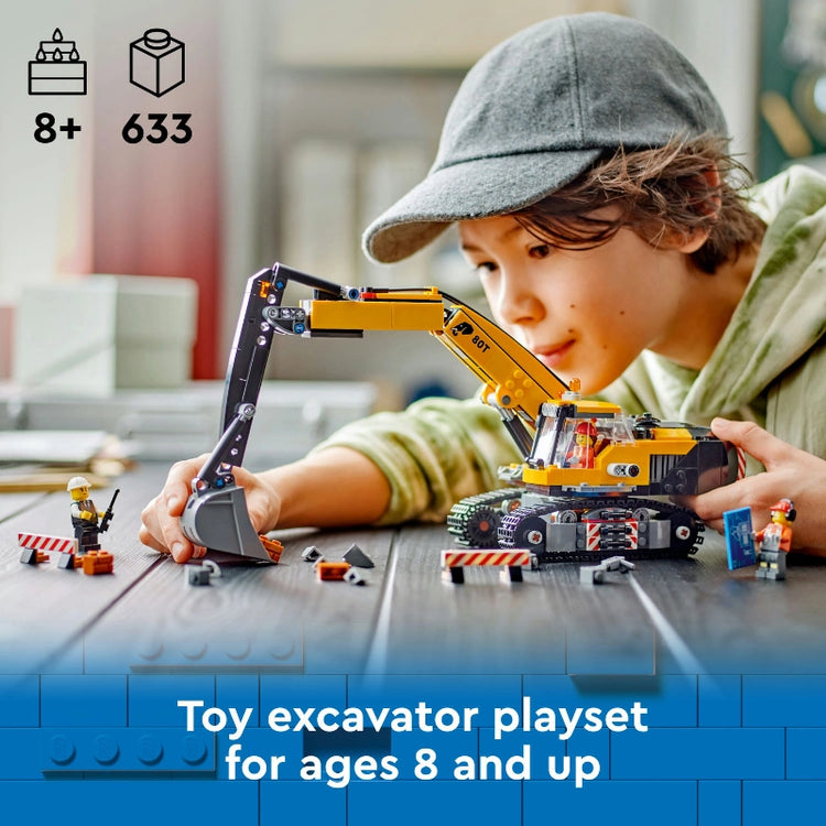 Yellow Construction Excavator- 633 Pcs
