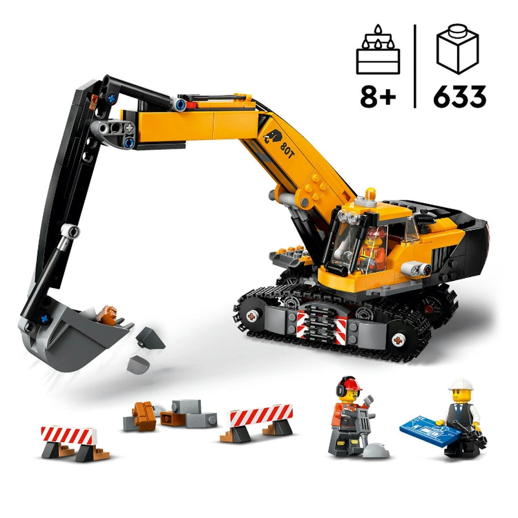 Yellow Construction Excavator- 633 Pcs