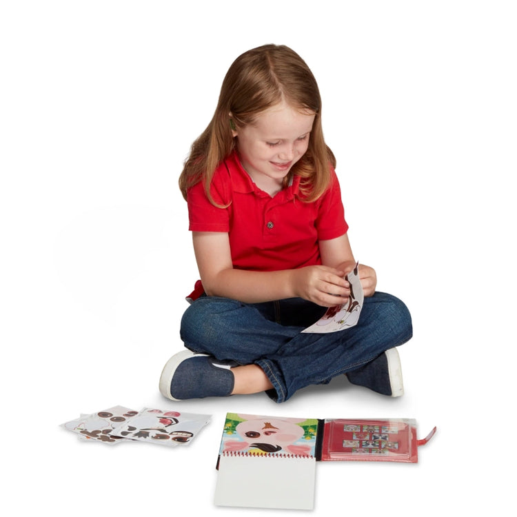 Make-A-Face- Farm Reusable Sticker Pad