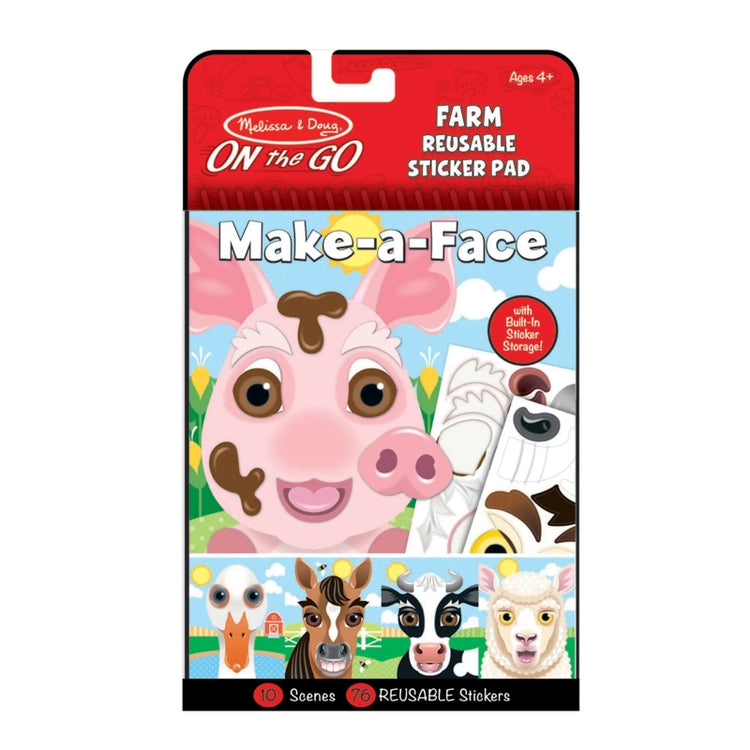 Make-A-Face- Farm Reusable Sticker Pad