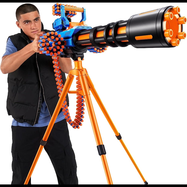 X-Shot Insanity Motorized Rage Fire Gatling Blaster with Tripod
