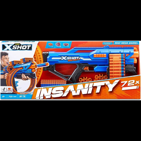 X-Shot Insanity Mad Mega Barrel Blaster (Open Box) (72 Darts)