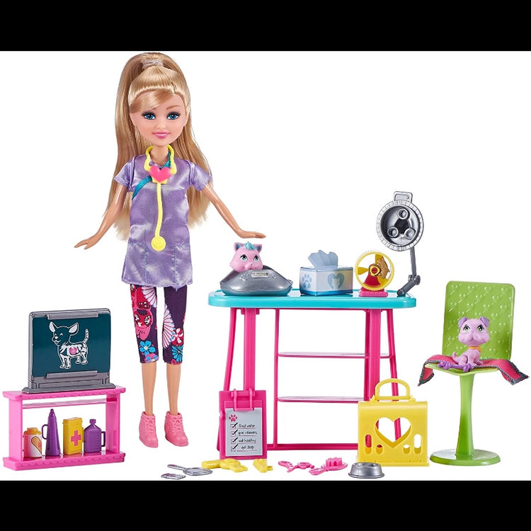Sparkle Girlz Pet Clinic Doll Set- 31 Pcs