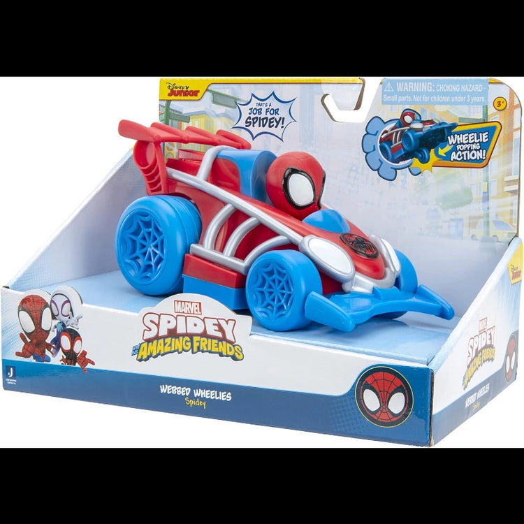 Spidey Amazing Friends- Pull Back Vehicle (Webbed Wheelies) (Spidey)