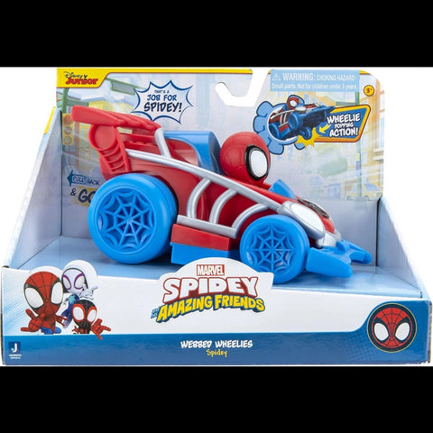 Spidey Amazing Friends- Pull Back Vehicle (Webbed Wheelies) (Spidey)
