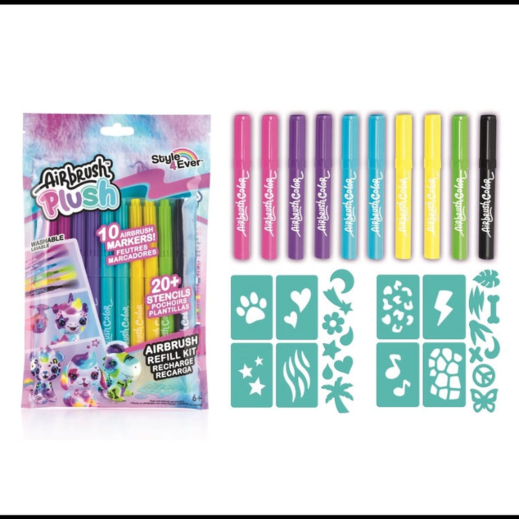 Airbrush Plush Refill Kit X10 Markers